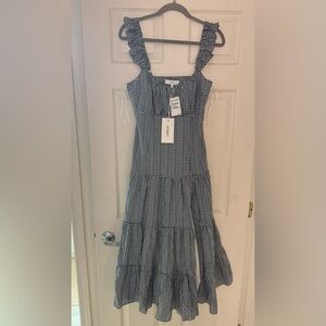 Brand New Likely Navy and White Checkered Dress